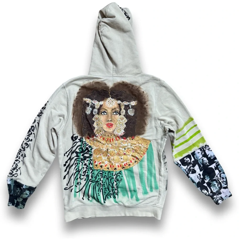 One of one, hand painted Father’s Haus X Bulushi Men's Graphic Hoodie - Picture 2 of 7